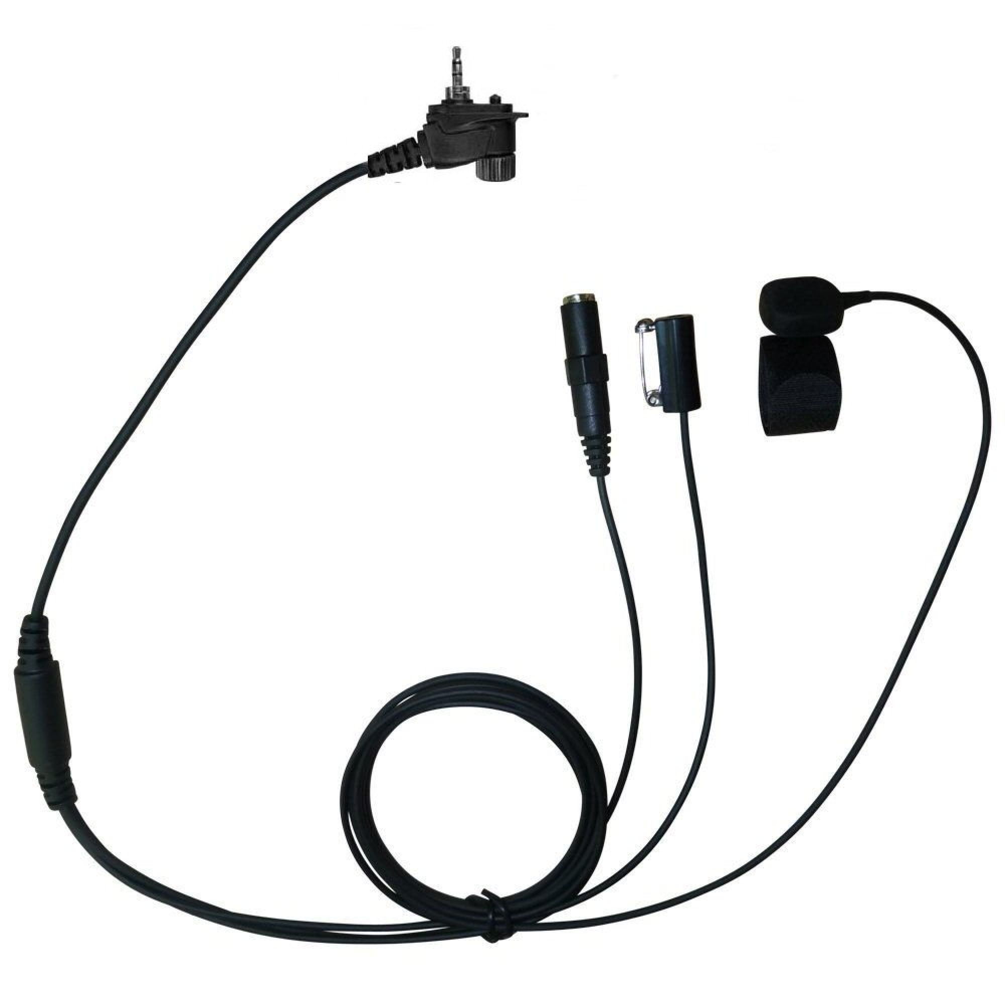 Tc4 Motorola Mth800 3 Wire Kevlar Surveillance Headset 3.5mm Socket 