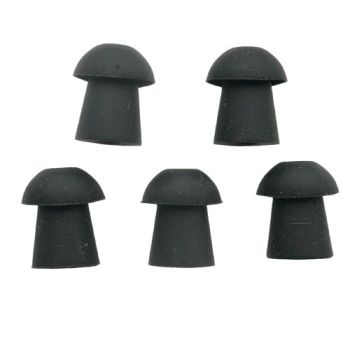 Black Generic Eartips for acoustic tube earpieces - pack of 5 