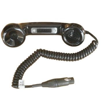 Telex HS-6A Black Intercom telephone handset with PTT and XLR4F